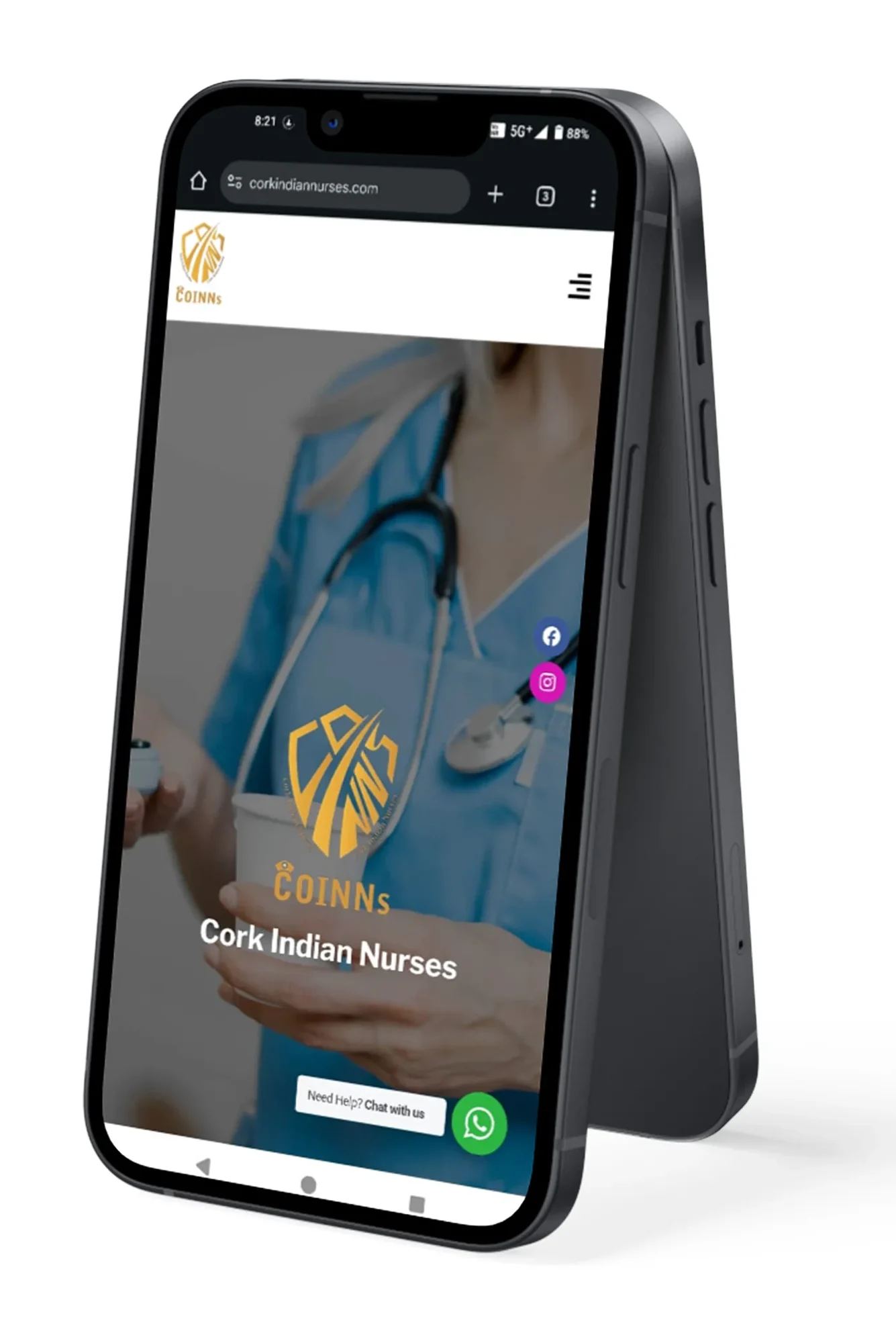 Coinns service website on mobile by Rainhopes