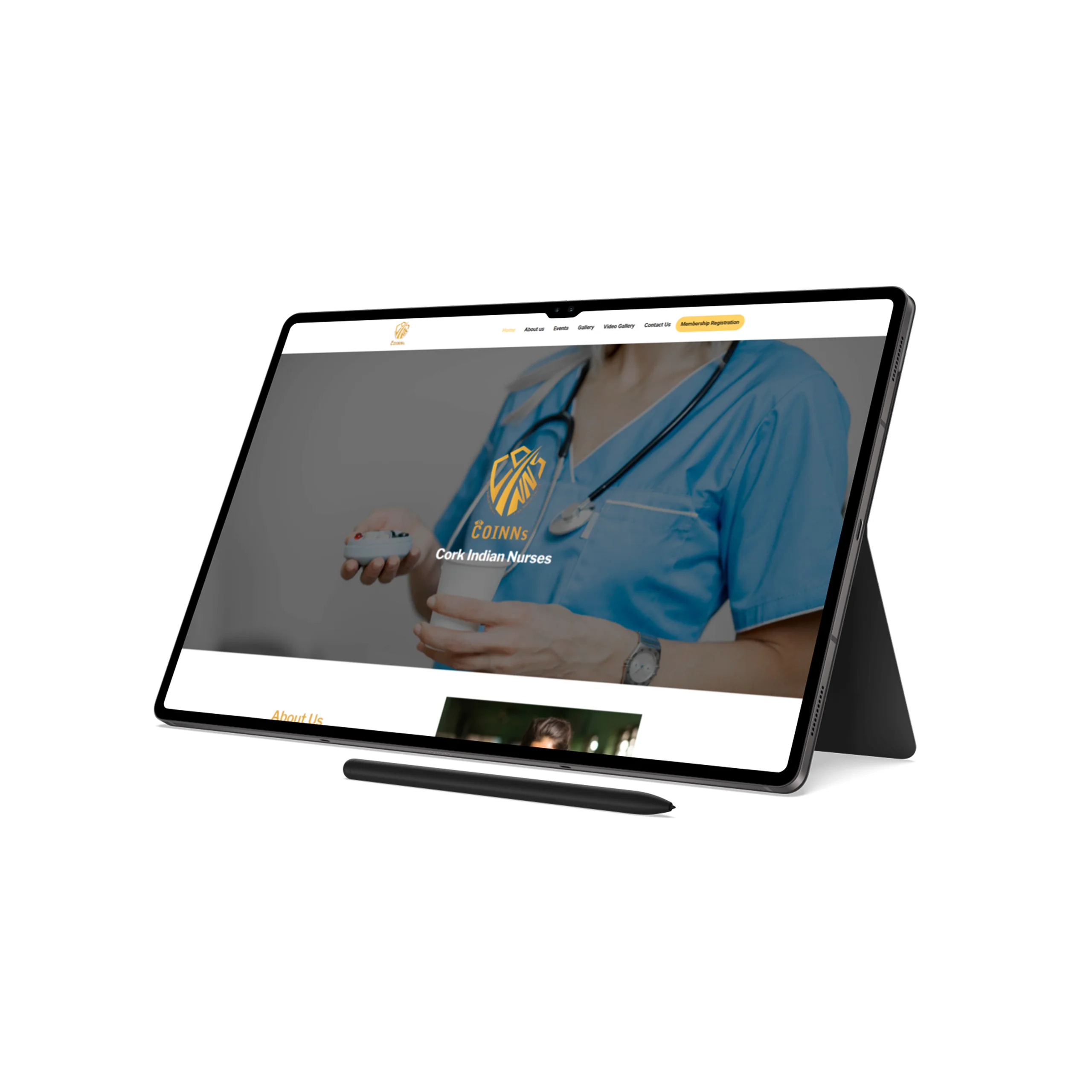 Coinns service website on tablet by Rainhopes