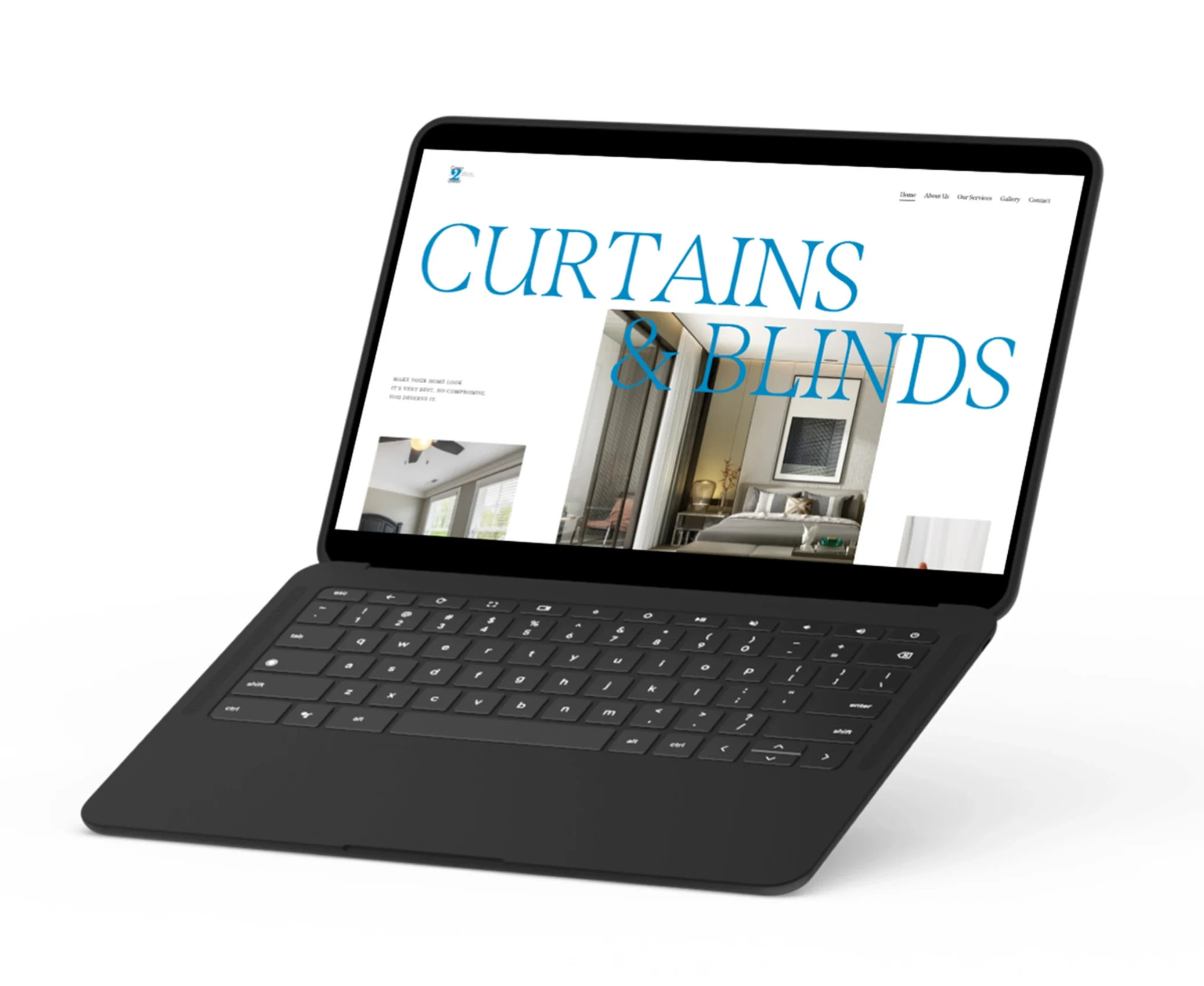 Coast 2 Coast Blinds curtains and blinds website on laptop by Rainhopes