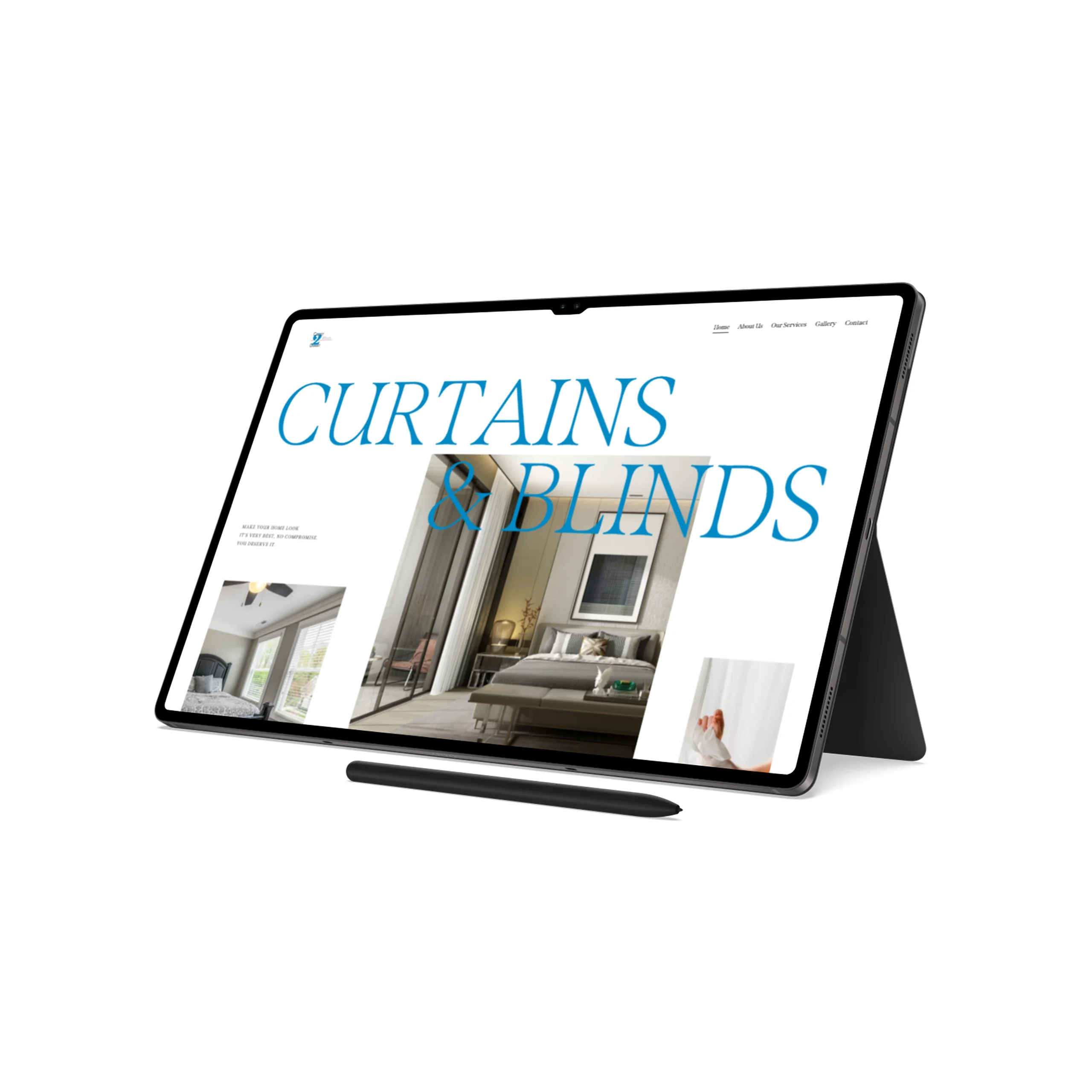 Coast 2 Coast Blinds curtains and blinds website on tablet by Rainhopes